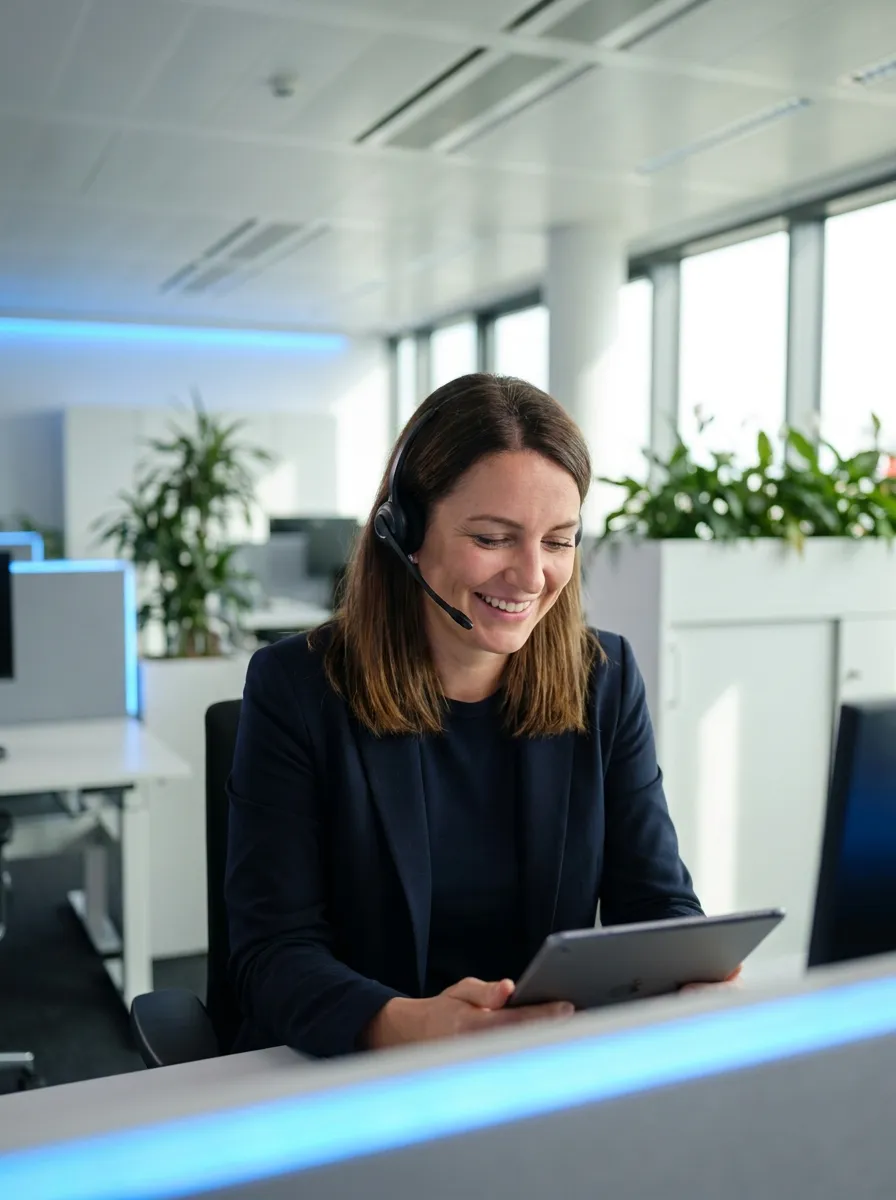 Customer support representative ready to help